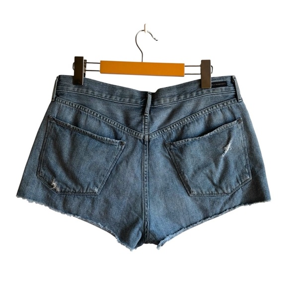 CoH Chloe Frayed Hem Jean Shorts Size 30 Blue Denim 100% Cotton Distressed - Picture 6 of 12